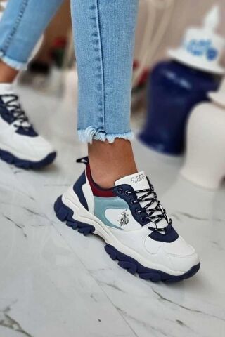 U.S. Polo Assn. US Polo TRACKY Kadın Günlük Spor Ayakkabı 101532673Beyaz/Mavi