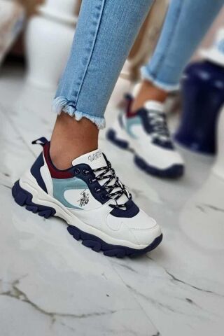 U.S. Polo Assn. US Polo TRACKY Kadın Günlük Spor Ayakkabı 101532673Beyaz/Mavi