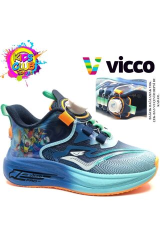 Vicco Pekmen Akıllı Bağcıklı Ortopedik Çocuk Spor Ayakkabı MAVİ