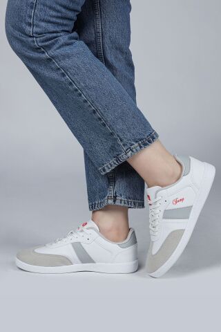 Jump 29967 Beyaz - Gri UNİSEX Sneaker Günlük Spor Ayakkabı