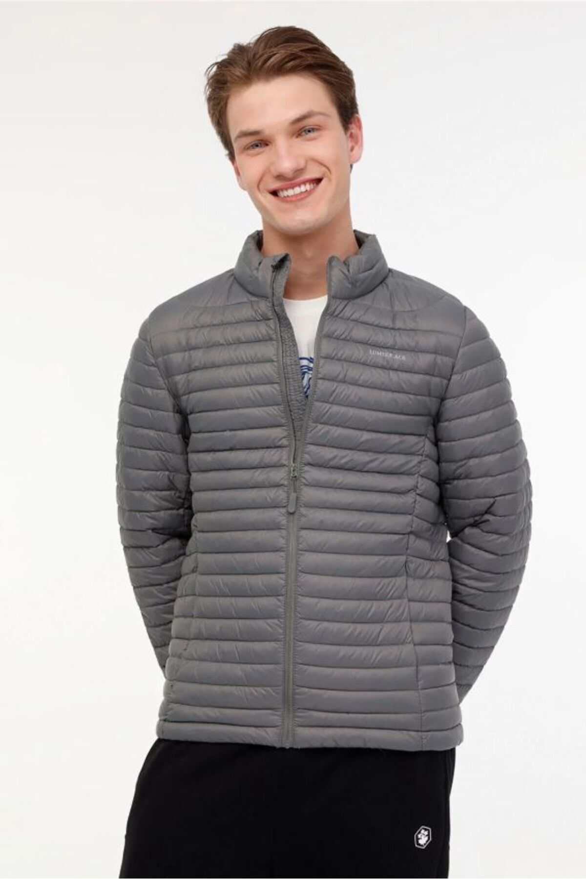Lumberjack Sn21 Perry Coat Gri Erkek Mont