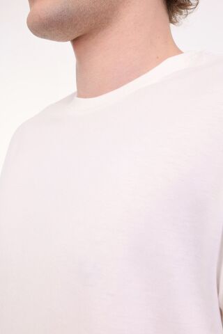 Lumberjack CT110 PM KOL ARMALI BASKISIZ 0 YAKA BASIC KISA KOL TSHIRT