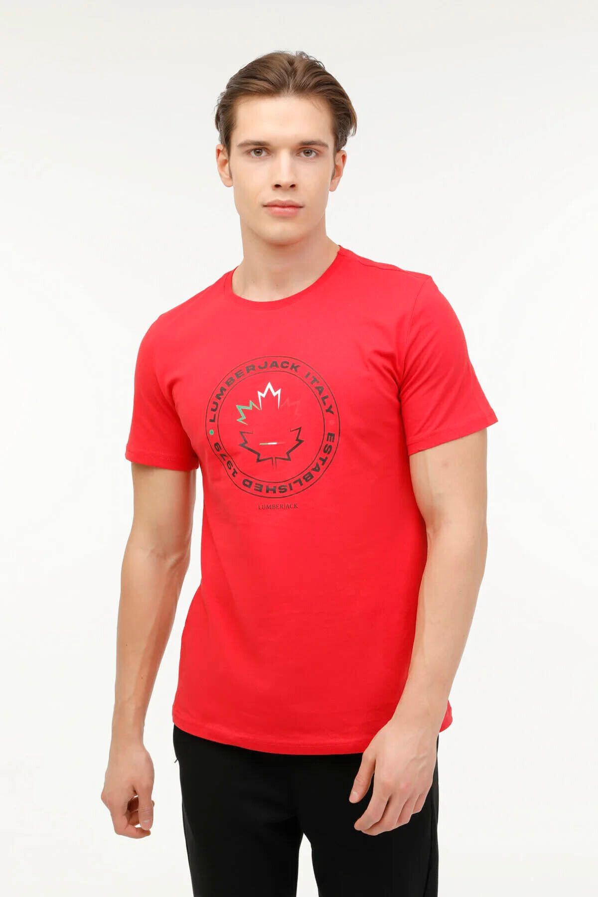 Lumberjack Erkek T-shirt Kırmızı 101570748 ml Renato