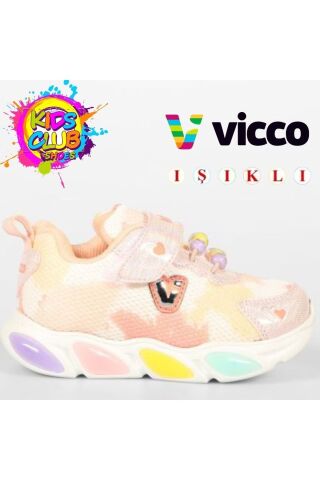 Vicco Gelato Işıklı Ortopedik Çocuk Spor Ayakkabı Pudra