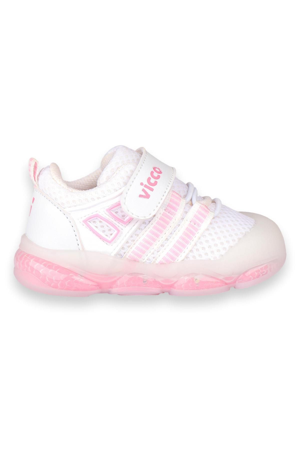 Vicco 346.E24Y150 Ilk Adım Işıklı Beyaz Çocuk Ayakkabı