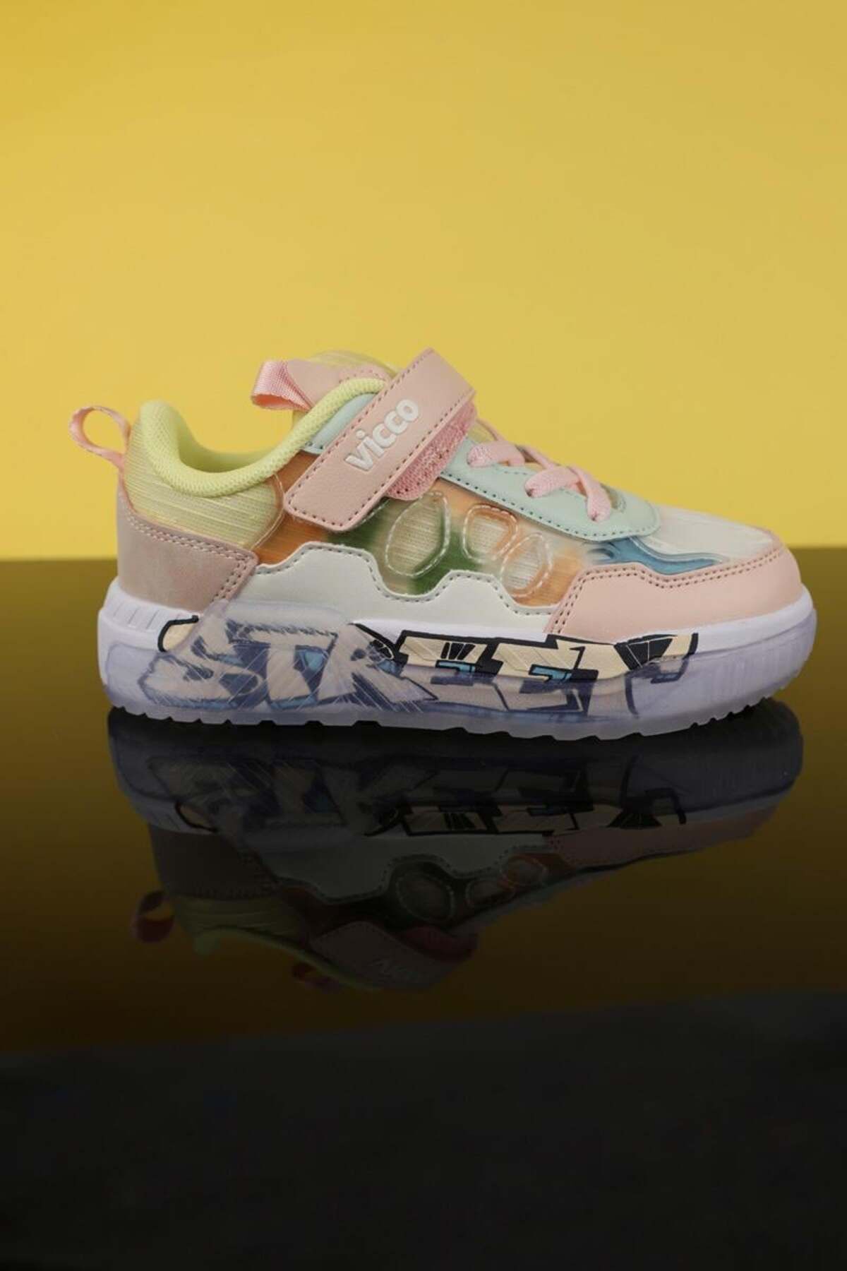 Vicco 28-37 Numara Kız Çocuk Pudra Renk Bita Spor Ayakkabı