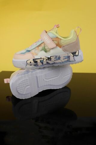 Vicco 28-37 Numara Kız Çocuk Pudra Renk Bita Spor Ayakkabı