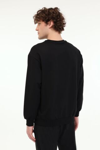 Lumberjack Mb Sn75 C Neck Sw 5fx Siyah Erkek Sweatshirt