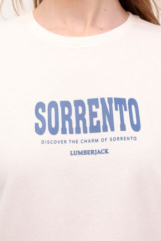 Lumberjack WL SORENTO 11SS179 4FX Ekru Kadın Kısa Kol T-Shirt