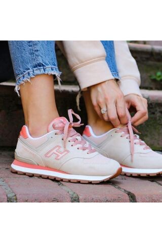 Hammer Jack Chıle 10219253-g Lamb-coral/bej Sneaker Kadın Hakiki Deri Spor Ayakkabısı