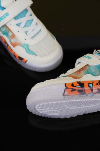 Vicco Bita Çocuk Grafiti Taban Renkli Cırtlı Hafif Spor Ayakkabı