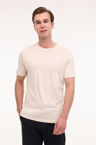 Lumberjack Mb Ct110 Pm C Nk T-sh 5fx Bej Erkek Kısa Kol T-shirt