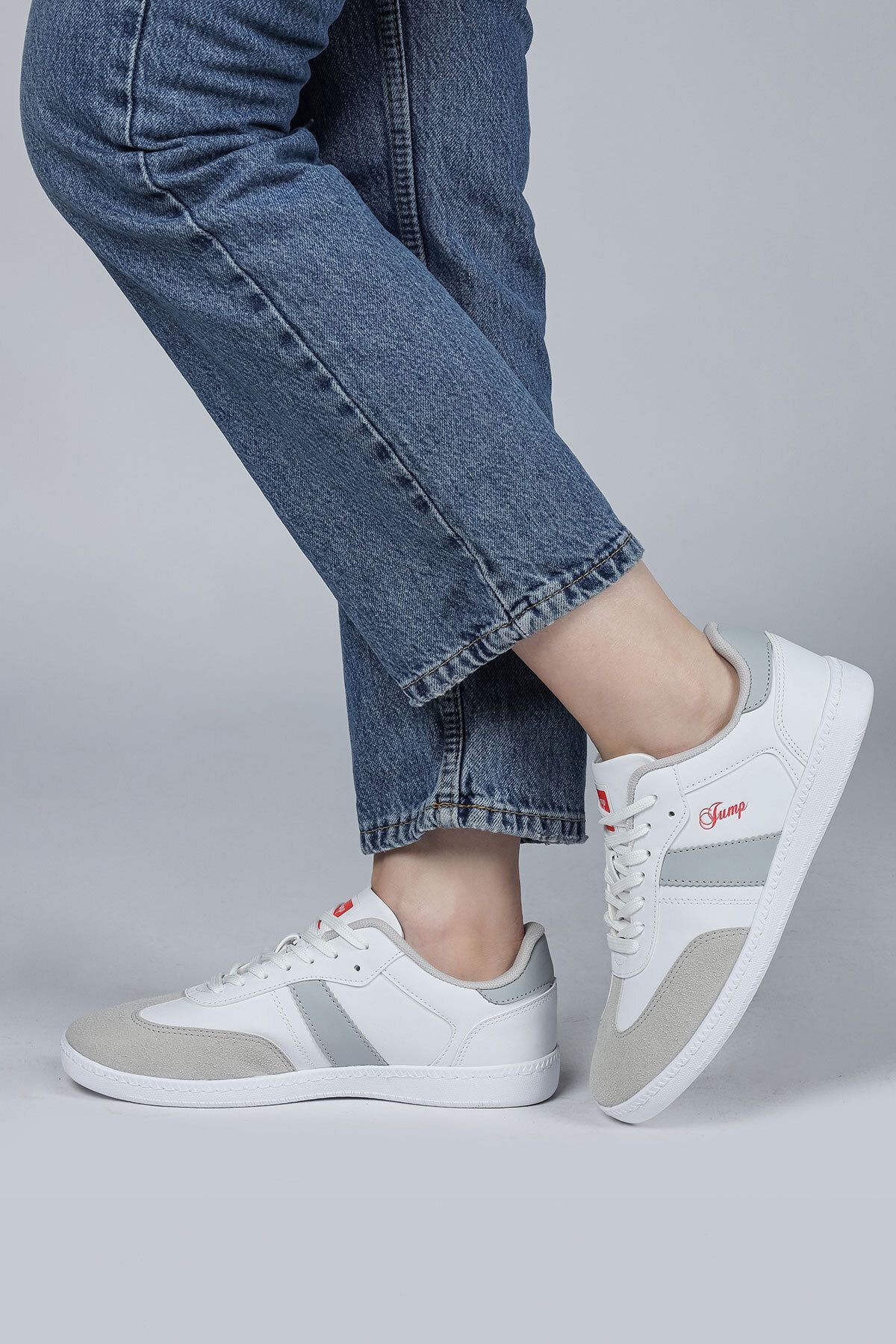 Jump 29967 Beyaz - Gri UNİSEX Sneaker Günlük Spor Ayakkabı