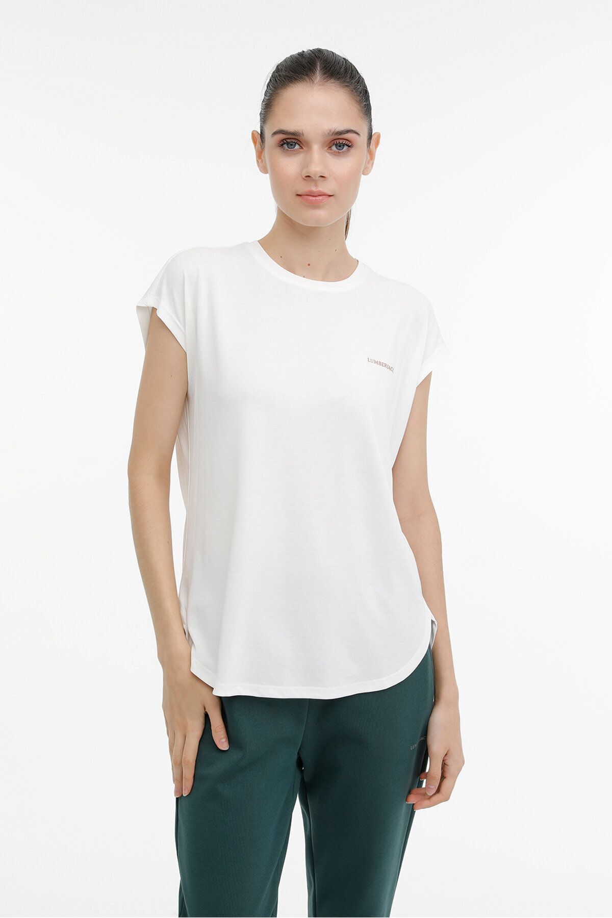 Lumberjack WL AMBER 11CK900 3PR Ekru Kadın Kısa Kol T-Shirt