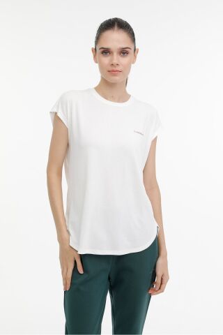 Lumberjack WL AMBER 11CK900 3PR Ekru Kadın Kısa Kol T-Shirt