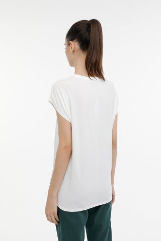 Lumberjack WL AMBER 11CK900 3PR Ekru Kadın Kısa Kol T-Shirt