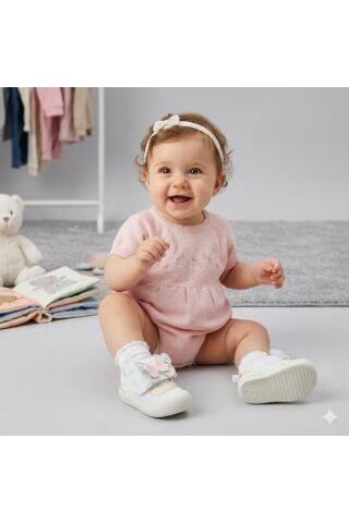 Vicco Sepira İlk Adım Bebek Ortopedik Kelebek Çocuk Spor Ayakkabı BEYAZ