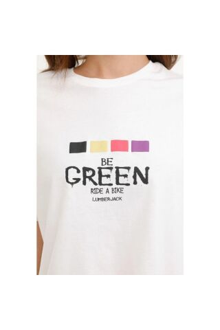 Lumberjack WL VANILLA 11MD1056 EKRU Kadın Kısa Kol T-Shirt
