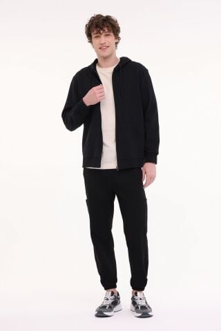 Lumberjack MB SN72 FZ HOD Siyah Erkek Eşofman Üstü