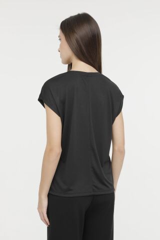 Lumberjack WL HAILEY 11GF18 4FX Siyah Kadın Kısa Kol T-Shirt