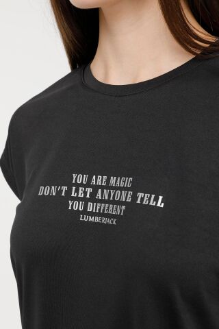 Lumberjack WL HAILEY 11GF18 4FX Siyah Kadın Kısa Kol T-Shirt