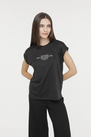 Lumberjack WL HAILEY 11GF18 4FX Siyah Kadın Kısa Kol T-Shirt