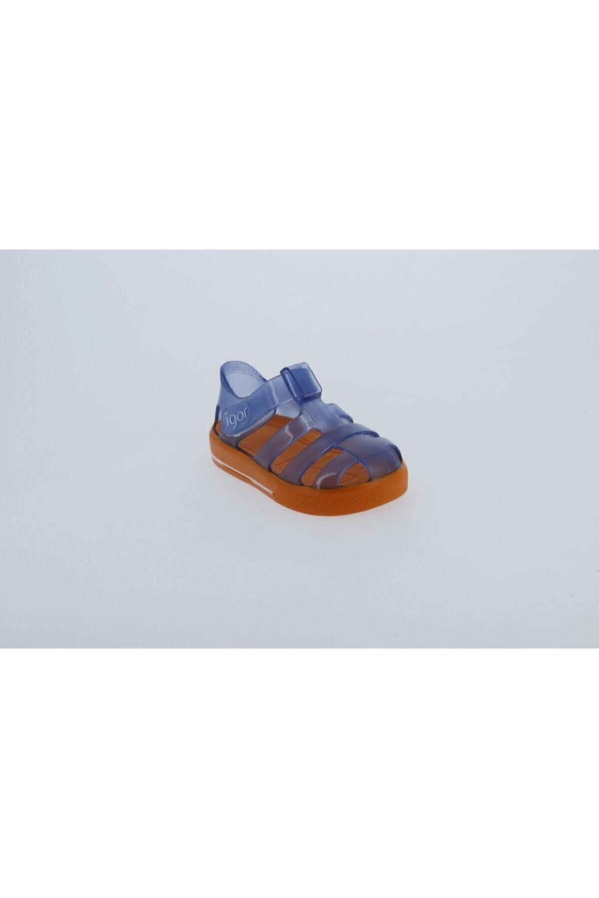 IGOR S10270 Star Bicolor Çocuk Mavi Turuncu Sandalet