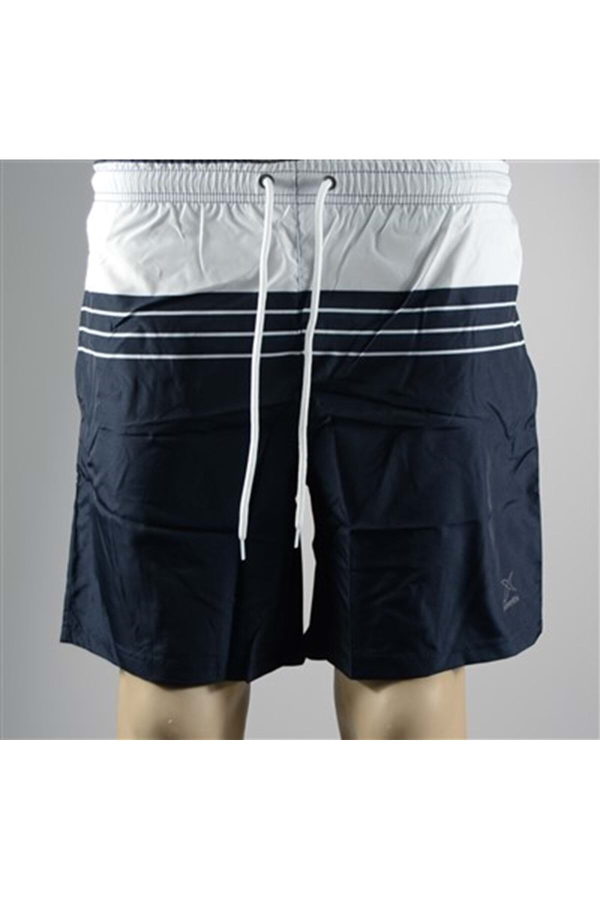 Kinetix Sn344 Caro Swım Short Erkek Deniz Şortu - Beyaz-lacivert