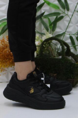 U.S. Polo Assn. U.S. Polo Assn. Martha Siyah Altın Rahat Orijinal Ürün Kadın Spor Ayakkabı