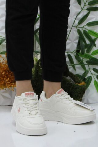 U.S. Polo Assn. U.S. Polo Assn. Martha Beyaz Pudra Rahat Orijinal Ürün Kadın Spor Ayakkabı