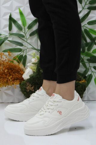 U.S. Polo Assn. U.S. Polo Assn. Martha Beyaz Pudra Rahat Orijinal Ürün Kadın Spor Ayakkabı