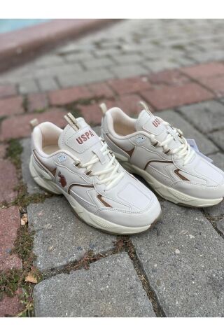 U.S. Polo Assn. U.S. POLO ORTABETİK CİLT SPOR AYAKKABI ISABELLA BEJ