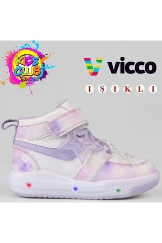 Vicco Yenni Phylon Kauçuk Taban Ortopedik Işıklı Çocuk Bot LİLA