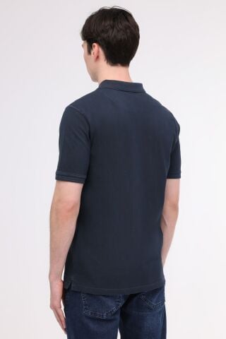 Lumberjack M-BS20 BSC POLO T-SH 4FX İndigo Erkek Kısa Kol T-Shirt