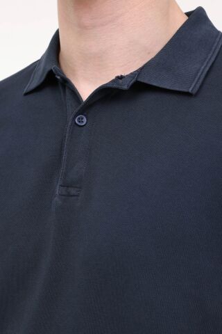 Lumberjack M-BS20 BSC POLO T-SH 4FX İndigo Erkek Kısa Kol T-Shirt