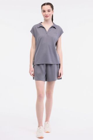 Lumberjack WL RAIN 11SS181 5FX Antrasit Kadın Kısa Kol T-Shirt