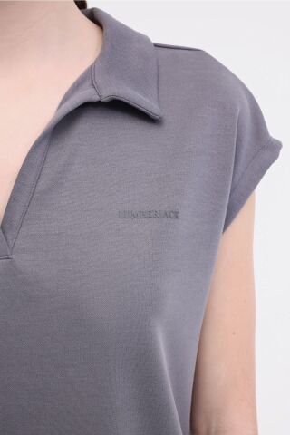 Lumberjack WL RAIN 11SS181 5FX Antrasit Kadın Kısa Kol T-Shirt