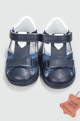 İlk Adım Deri Ortopedik Lacivert Çocuk Ayakkabı EDDY