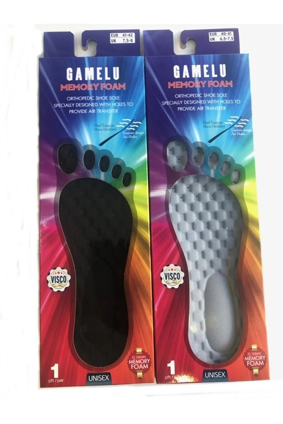 Gamelu Gri Renk Ortopedik Memort Foam Visco Tabanlık GAMELU