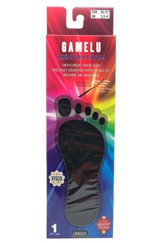 Gamelu Gri Renk Ortopedik Memort Foam Visco Tabanlık GAMELU