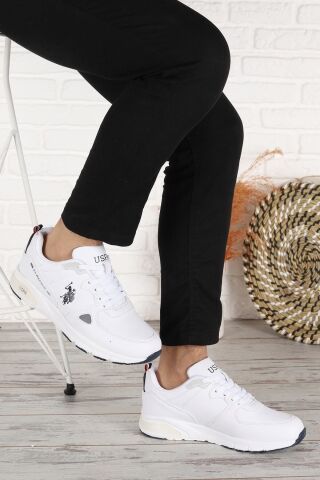 U.S. Polo Assn. U.s Polo Assn Vance 2pr Ortopedik Hafif Unisex Beyaz Günlük Sneaker Ayakakbı