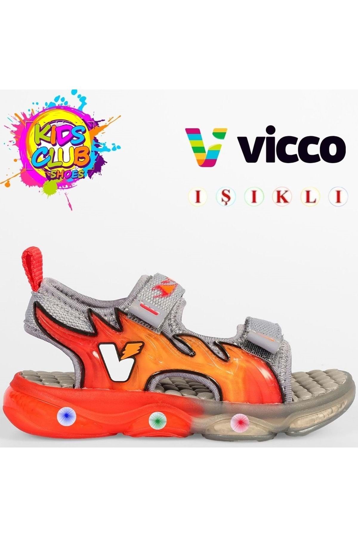 Vicco Jack Ortopedik Işıklı Çocuk Sandalet GRİ