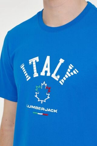 Lumberjack ML RENATO 11ITL1029 4FX Saks Erkek Kısa Kol T-Shirt