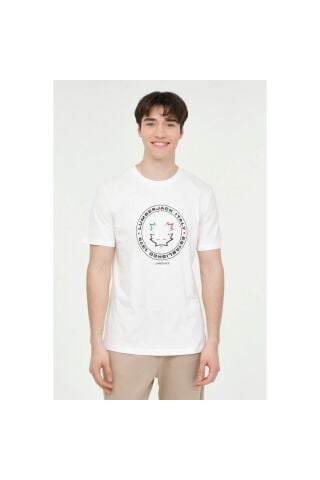 Lumberjack Renato Erkek Beyaz Yuvarlak Yaka Tişört