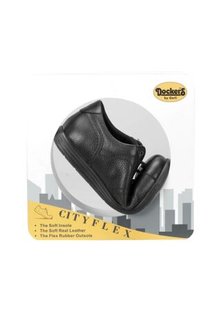 DOCKERS Siyah Deri Bağcıklı Comfort Ortopedi Erkek Ayakakkabı