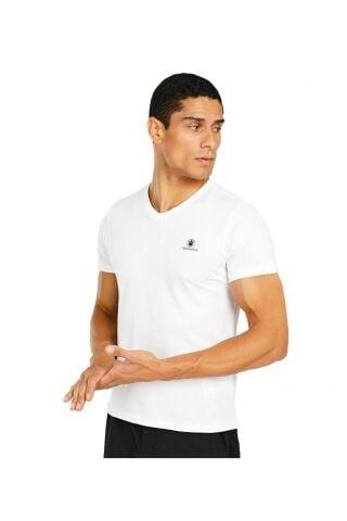 Lumberjack 3m M-ct106 Bsc V Nk T-sh 3fx Beyaz Erkek T-shirt 257 CT106