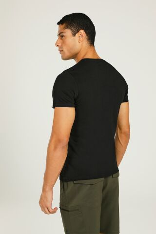 Shift Co 2m Ct106 Basıc V Neck T-shırt Siyah