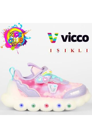 Vicco Kız Çocuk Pembe Işıklı Balloon Sneaker