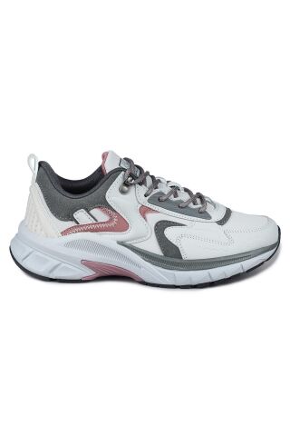 Jump 30866 Gri - Bordo Kadın Sneaker Günlük Spor Ayakkabı