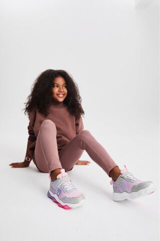 Vicco Heart 346.F25Y.215 Anatomik Taban Kız Çocuk Işıklı Spor Ayakkabı Lila